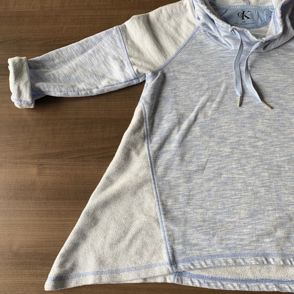 Calvin Klein blue cowl neck hi low sweater - Picture 5 of 12